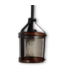 56845 Distressed Black And Wood Glass Pendant Light