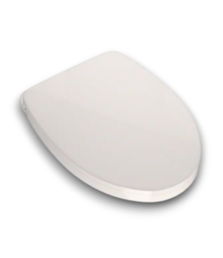 Bud's Warehouse 56848 White Plastic Elongated Soft Close Toilet Seat