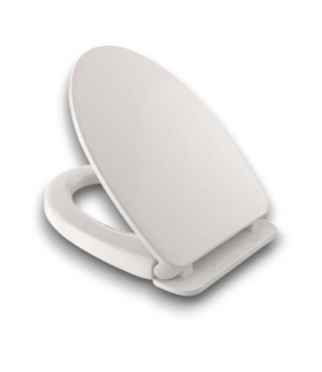 56848 White Plastic Elongated Soft Close Toilet Seat