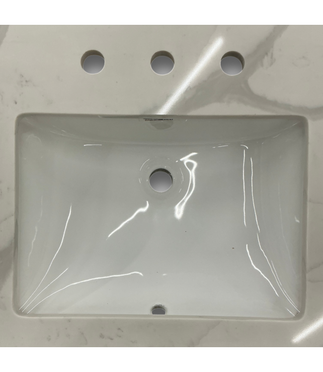 56862 Calacotta White Quartz Undermount Bathroom Vanity Top