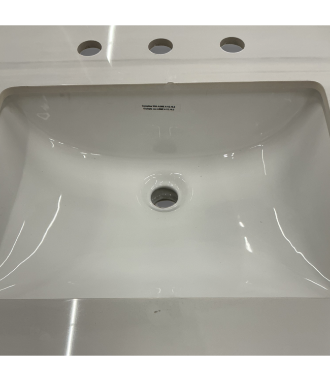 56867 Engineered Stone White Marble Undermount Bathroom Vanity Top
