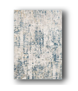 Bud's Warehouse 56868 Blue Abstract Rectangle Area Rug 4' X 6'