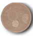 56869 Courtyard 1906 Brown/nat Round Area Rug