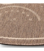 56869 Courtyard 1906 Brown/nat Round Area Rug