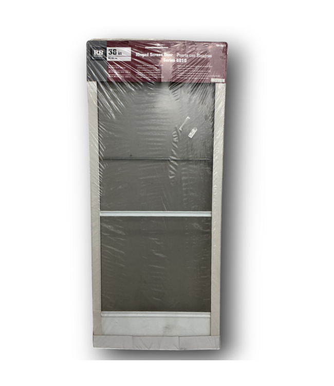 56888 36 X 80 White Hinged Screen Door - Aluminum