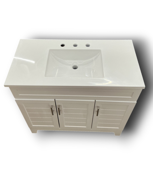 56880 True White Vanity W/top 36"