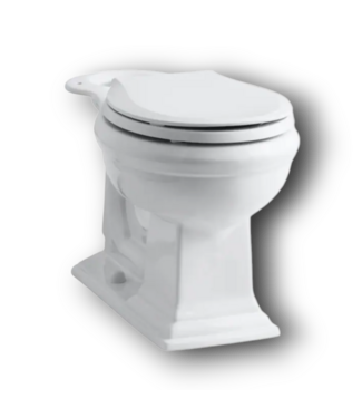 Bud's Warehouse 56900 12” White Round Chair Toilet Bowl