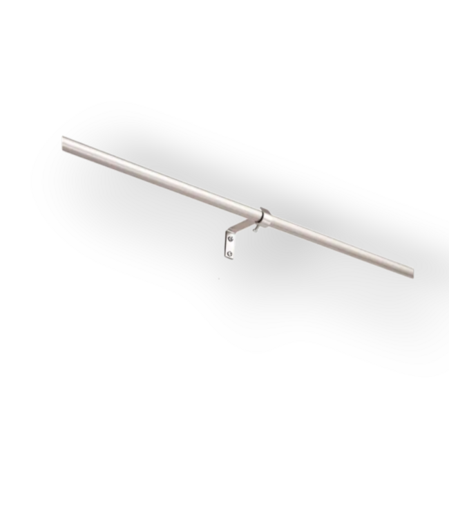 56909 28-48 Silver Steel Wrap Around Curtain Rod