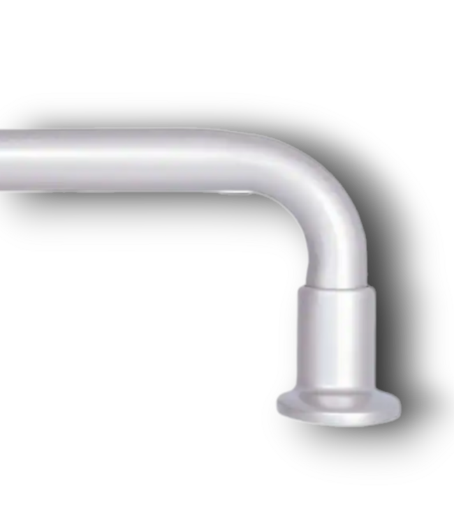 56912 48-86” Silver Steel Wrap Around Curtain Rod