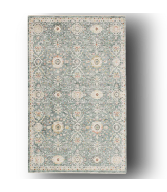 Bud's Warehouse 56917 Saphire Petals Blue Rectangle Indoor Area Rug