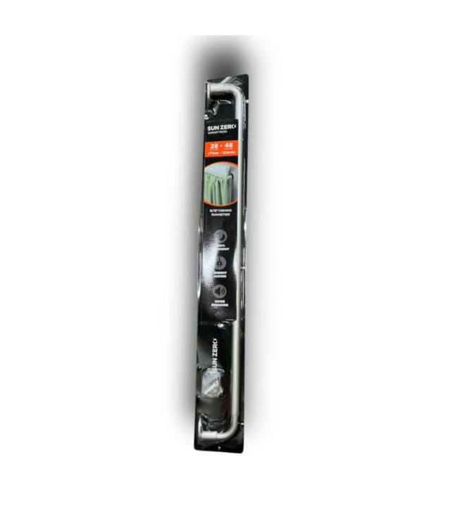 56909 28-48 Silver Steel Wrap Around Curtain Rod