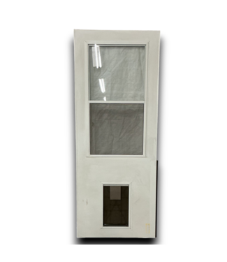 54654 36 X 81 White Per Door Wood Core Storm Door