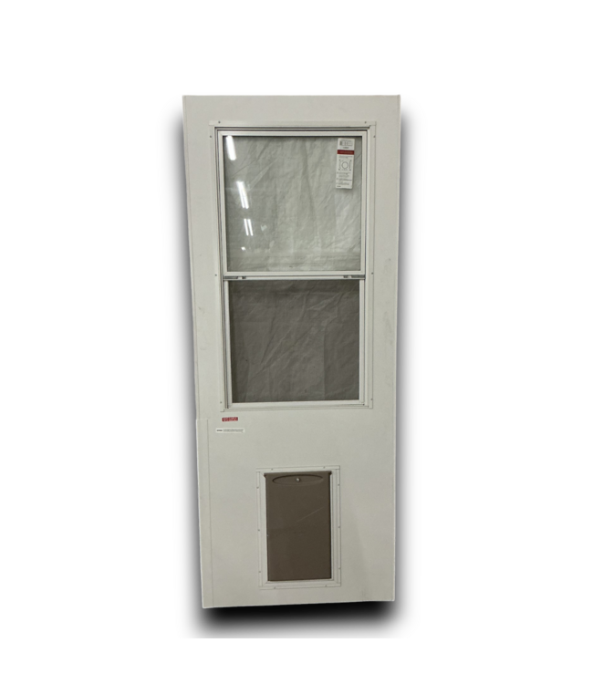 54654 36 X 81 White Per Door Wood Core Storm Door
