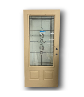 Bud's Warehouse 56918 36 X 80 Beige Decorative Glass Exterior Door