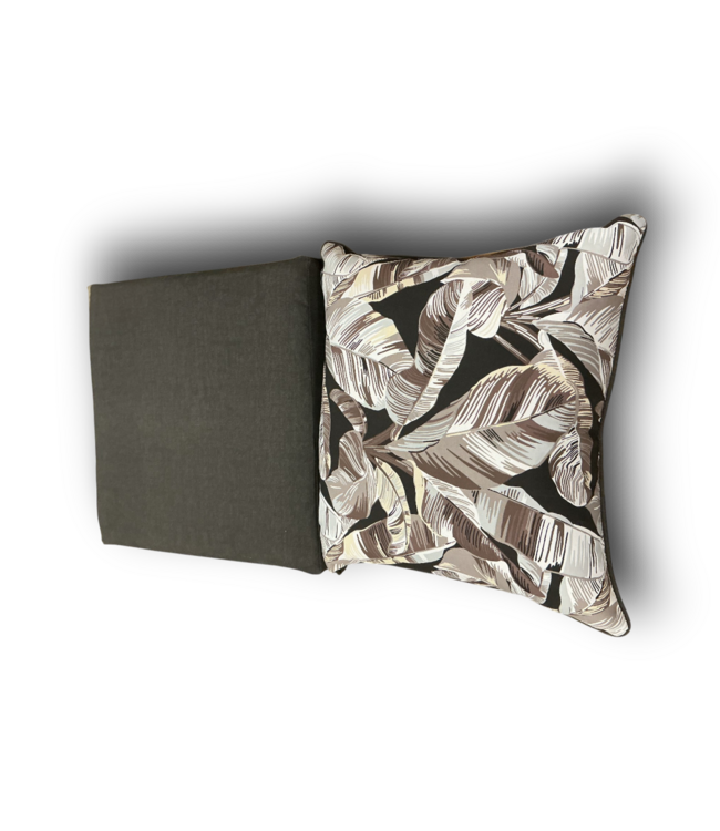 56926 Black Tropical Patio Chair Cushion 24" X 24"