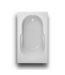 56930 60 X 36 White Acrylic Ergonomic Bathtub