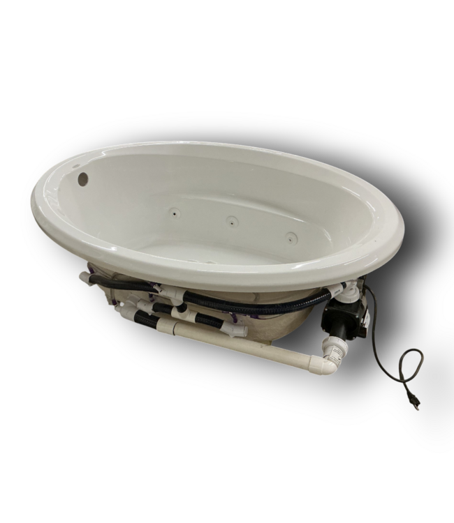 56931 59x41 White Acrylic Oval Bathtub With Jet Pressure