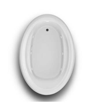 Bud's Warehouse 56931 59x41 White Acrylic Oval Bathtub With Jet Pressure