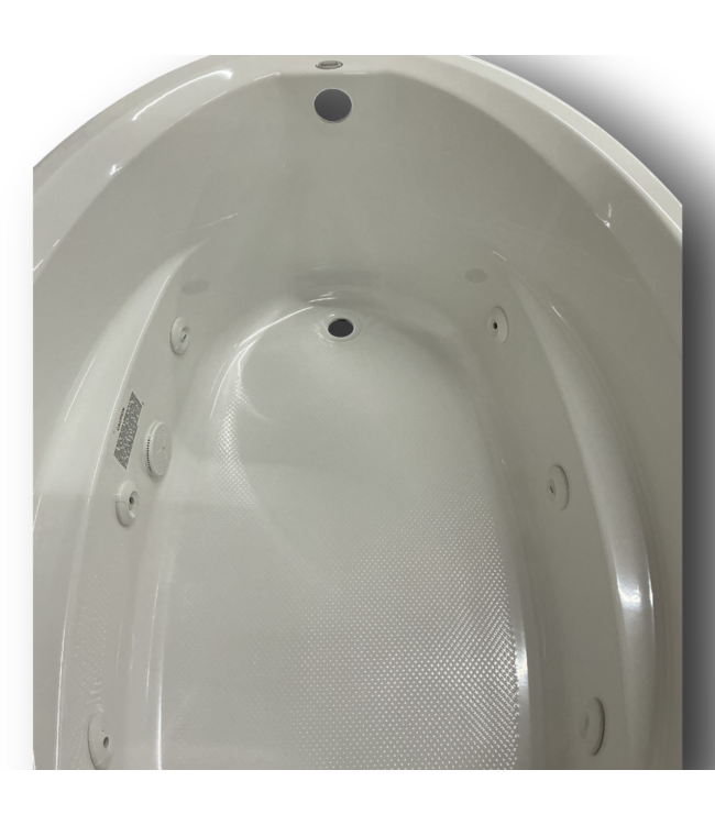 56931 59x41 White Acrylic Oval Bathtub With Jet Pressure