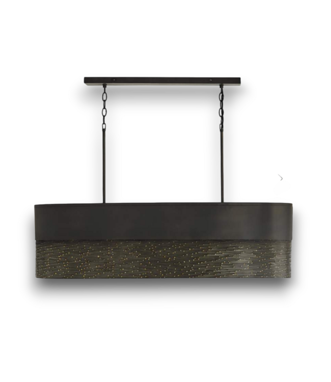 56937 Gray Iron Linear Pendant Light 43"