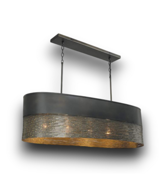 Bud's Warehouse 56937 Gray Iron Linear Pendant Light 43"