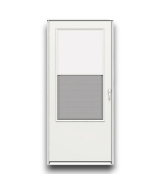 Bud's Warehouse 56949 36 X 81 White Aluminum Storm Door With Hdw