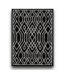 56952 Black & White Modern Area Rug 5' X 7'