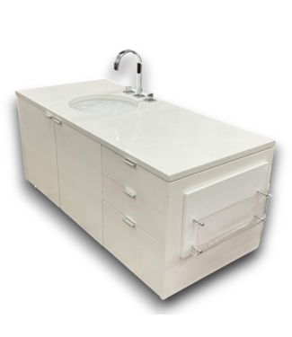 Bud's Warehouse 56953 Bright White Floating Single Sink Vanity 55"