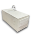 56953 Bright White Floating Single Sink Vanity 55"