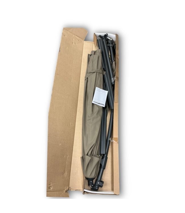 56954 10' Led Solar Cantilever Market Patio Umbrella