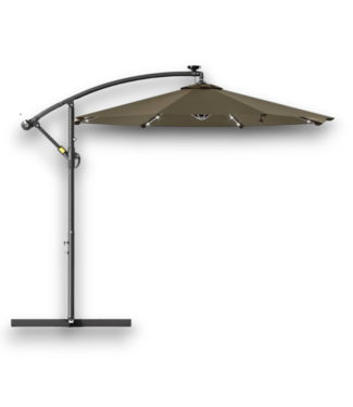 Bud's Warehouse 56954 10' Led Solar Cantilever Market Patio Umbrella