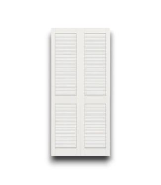 Bud's Warehouse 56968 30 X 80 Primed Louvre Closer Bifold Door