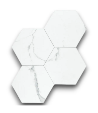 Bud's Warehouse 56971 White Marble Waterproof Peel & Stick Vinyl Flooring 12 Boxes