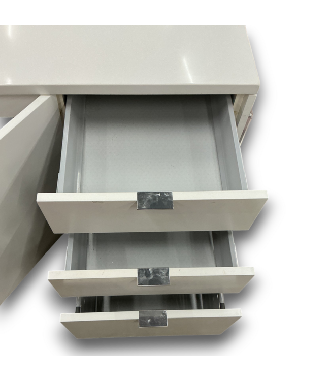 56953 Bright White Floating Single Sink Vanity 55"