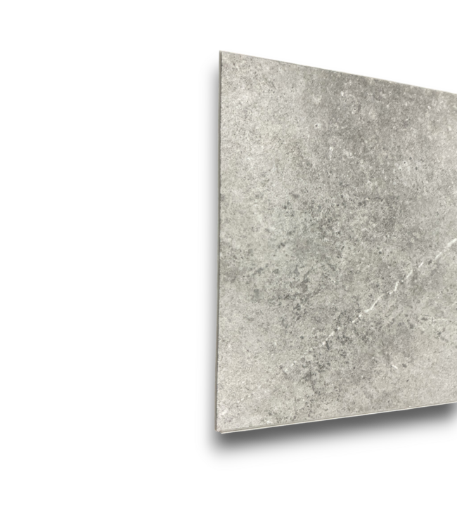 56973 Light Gray Waterproof Click-lock Stone Look Vinyl Tile Flooring 6 Boxes