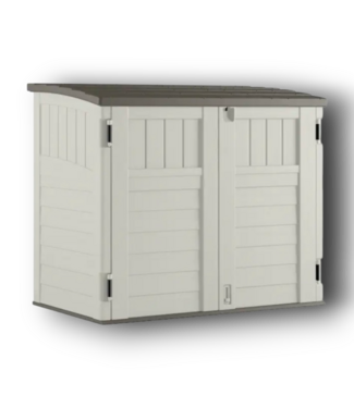 Bud's Warehouse 56987 Horizontal Off-white Lean-to Roof Plastic Resin Storage Shed
