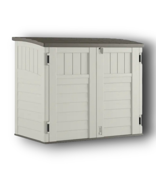 Bud's Warehouse 56987 Horizontal Off-white Lean-to Roof Plastic Resin Storage Shed