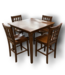 56982 Pecan Bar Height Dining Table & Chairs 5-pc Set