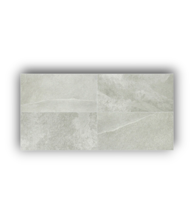56991 Dove Grey Glazed Porcelain Stone Look Floor & Wall Tile 5 Boxes