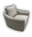 56994 Kelli Modern Charcoal Gray Swivel Chair