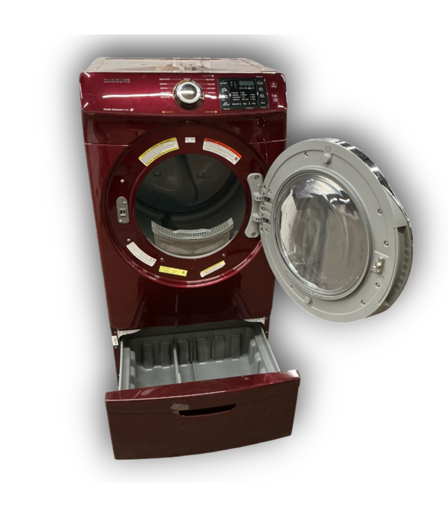 56977 Burgundy Front Load Gas Dryer 27"