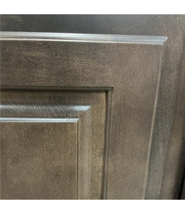 56981 Slate Brown Raised Panel 4 Piece Upper Cabinet Set