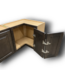 56981 Slate Brown Raised Panel 4 Piece Upper Cabinet Set