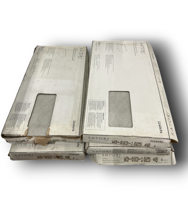 56991 Dove Grey Glazed Porcelain Stone Look Floor & Wall Tile 5 Boxes