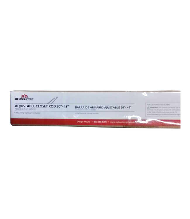 57001 Design House Adjustable Closet Rod 2.75-inch Dia