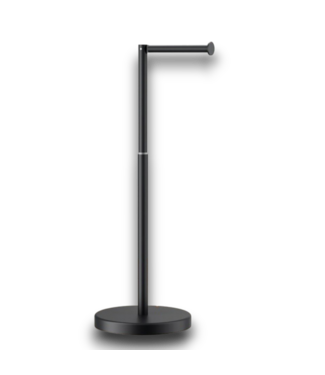 Bud's Warehouse 57011 Matte Black Freestanding Single Post Toilet Paper Holder