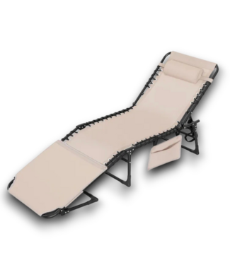 Bud's Warehouse 57013 Outdoor Black And Brown Lounge Chair Stationary Chaise Lounge