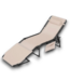 57013 Outdoor Black And Brown Lounge Chair Stationary Chaise Lounge