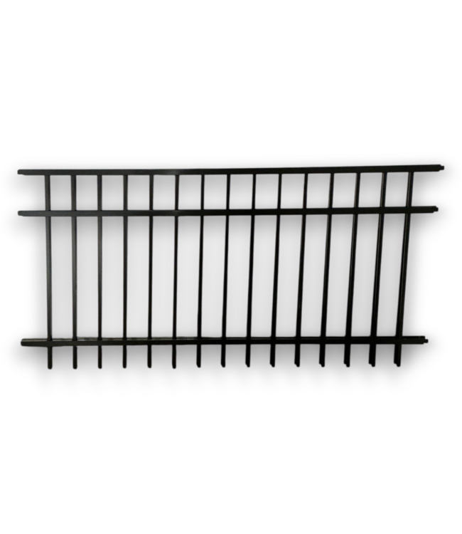 57020 72 X 35 Black Aluminum Fencing 2 Pieces Set