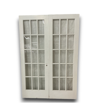 Bud's Warehouse 57025 54 X 80 Full Grid Light Double Doors With Glass